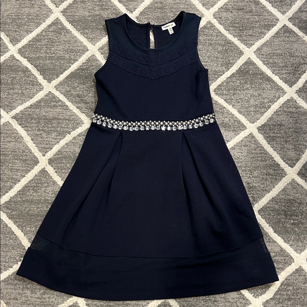 Monteau Girl Navy Blue Girls Dress